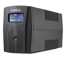 Источник бесперебойного питания Vinga VPC-600PU 600ВА / 360 Вт с LCD-дисплеем с USB в пластиковом корпусе