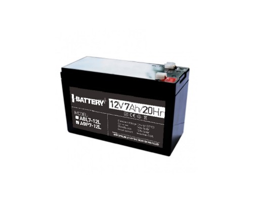 Акумулятор 12В 7 Аг для ДБЖ I-Battery ABP7-12L