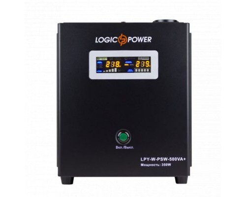 Джерело безперебійного живлення Logicpower LPY-W-PSW-500 ВА / 350 Вт лінійно-інтерактивне з правильною синусоїдою