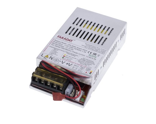 Бесперебойный блок питания Faraday Electronics 85W UPS ASCH ALU под аккумулятор 12-18А/ч а алюминиевом корпусе