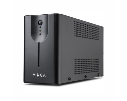 Джерело безперебійного живлення Vinga VPE-800MU 800ВА / 480 Вт з LED-індикацією з USB у металевому корпусі