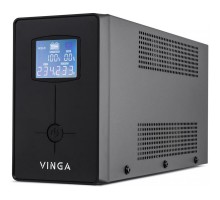 Джерело безперебійного живлення Vinga VPC-1200PRM3 1200ВА / 720 Вт з LED-дисплеєм у металевому корпусі