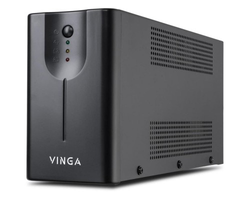 Джерело безперебійного живлення Vinga VPE-600MU 600ВА / 360 Вт з LED-індикацією з USB у металевому корпусі