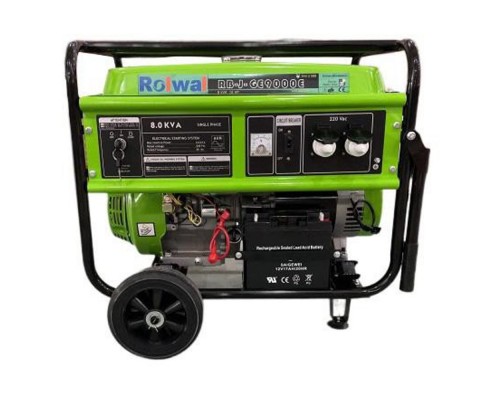 Бензиновий генератор Rolwal RB-J-GE9000E максимальна потужність 7 кВт