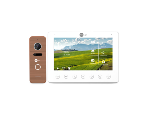 Комплект відеодомофона Neolight NeoKIT HD+ Bronze: відеодомофон 7" з детектором руху і 2 Мп відеопанель