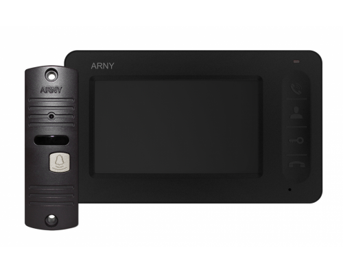 Комплект відеодомофона ARNY AVD-4005 Чорний Мідний