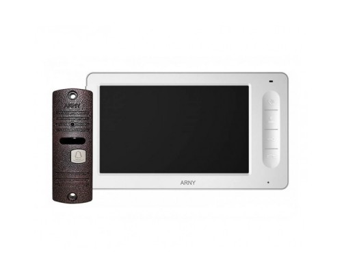 Комплект відеодомофона Arny AVD-7005 (білий/мідний)