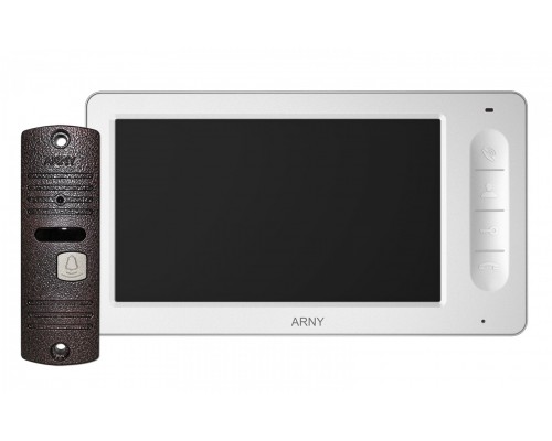 Комплект видеодомофона ARNY AVD-7006 Белый Коричневый