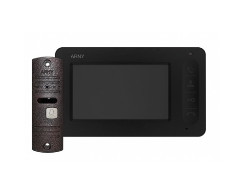 Комплект видеодомофона Arny AVD-4005 (черный/медный)