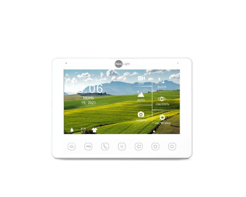 Комплект видеодомофона NeoKIT HD+ Silver: видеодомофон 7" с детектором движения и 2 Мп видеопанель