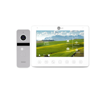 Комплект відеодомофона Neolight NeoKIT HD+ Silver: відеодомофон 7" з детектором руху і 2 Мп відеопанель