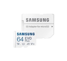 Карта памяти Samsung Evo Plus microSDXC 64GB UHS-I U1 V10 A1 + SD адаптер (MB-MC64KA/EU)