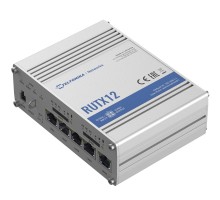 Бездротовий маршрутизатор Teltonika RUTX12 2 x 4G (LTE), AC1200, 1xGE WAN, 3xGE LAN, 2xSIM (RUTX12000000) з двома модемами