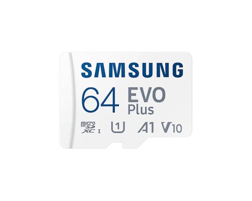 Карта пам'яті Samsung 64GB microSDXC C10 UHS-I R130MB/s Evo Plus + SD адаптер (MB-MC64KA/RU)