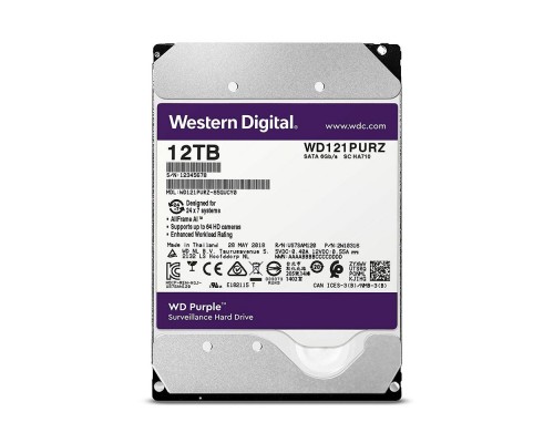 Жесткий диск 12TB Western Digital WD121PURZ для видеонаблюдения