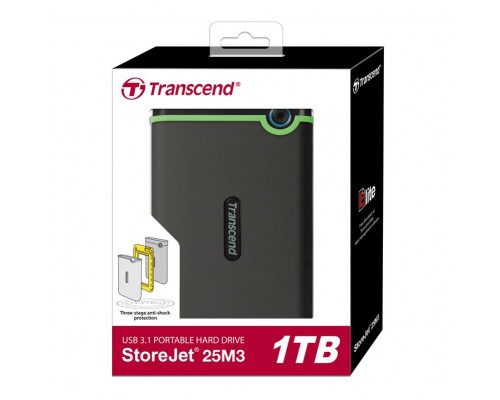 Жорсткий диск Transcend StoreJet 2.5" USB 3.1 1TB StoreJet 25M3 Iron Gray