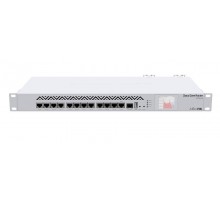 Маршрутизатор MikroTik Cloud Core Router 1016-12G 12xGE, RouterOS L6, LCD panel, rack