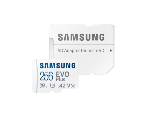 Карта памяти Samsung Evo Plus microSDXC 256GB UHS-I U3 V30 A2 + SD адаптер (MB-MC256KA/EU)