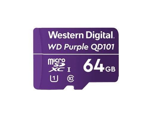 Картка пам'яті Western Digital MICRO SDXC 64GB UHS-I WDD064G1P0C WDC спеціалізована для відеоспостереження