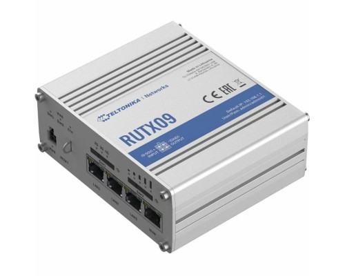 Маршрутизатор Teltonika RUTX09 1xGE WAN, 3xGE LAN, 2xSIM, 4G/LTE.Cat6 (RUTX09000000)