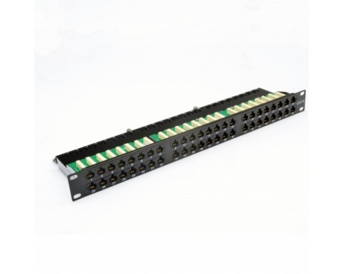 Патч-панель CMS 19" 48xRJ-45 UTP, кат. 6, 1U з організатором кабелю