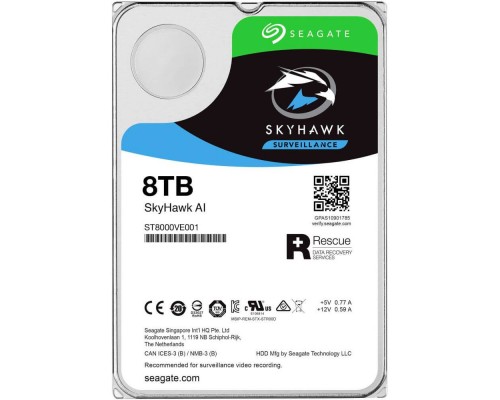 Жорсткий диск 8TB Seagate SkyHawk AI ST8000VE001 для відеоспостереження