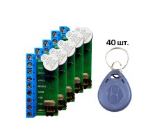 Комплект контроллер NM-Z5R (5шт) + RFID KEYFOB EM-Blue (40шт)