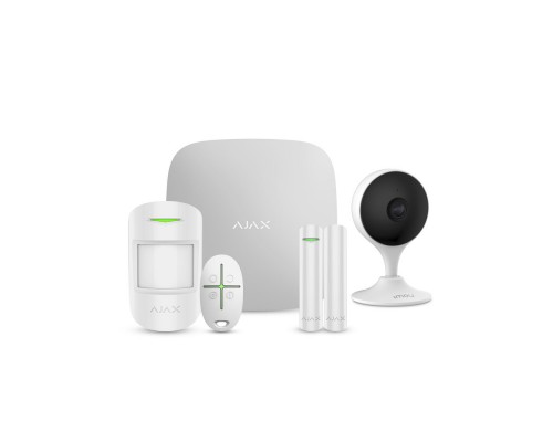 Комплект беспроводной сигнализации Ajax StarterKit white + IP-видеокамера 2 Мп IMOU Cue 2 (IPC-C22EP-A) с Wi-Fi
