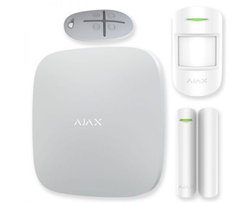 Комплект бездротової сигналізації Ajax StarterKit Plus white з підтримкою Wi-Fi і 2 SIM-карт