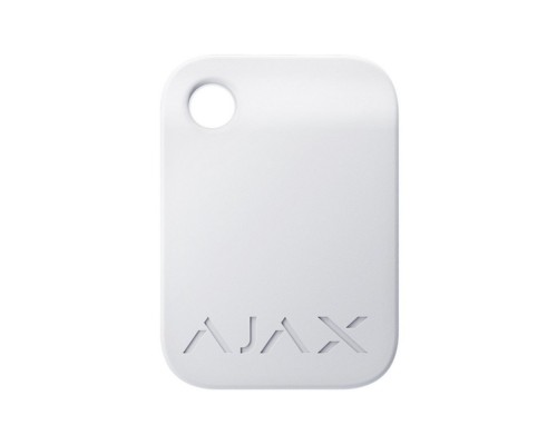 Захищений безконтактний брелок Ajax Tag white (комплект 3 шт.) для клавіатури KeyPad Plus