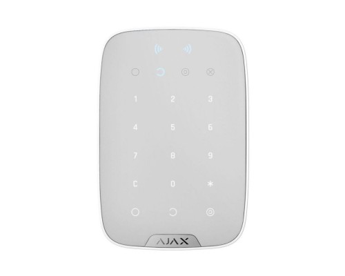 Бездротова сенсорна клавіатура Ajax Keypad Plus (8EU) white зі зчитувачем карток Pass і брелоків Tag