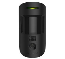 Бездротовий датчик руху Ajax MotionCam black з фотокамерою для підтвердження тривог