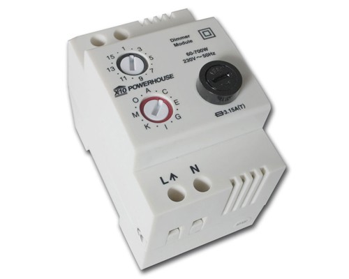 Керований вимикач LD-11 в DIN виконанні з регулятором яскравості світла