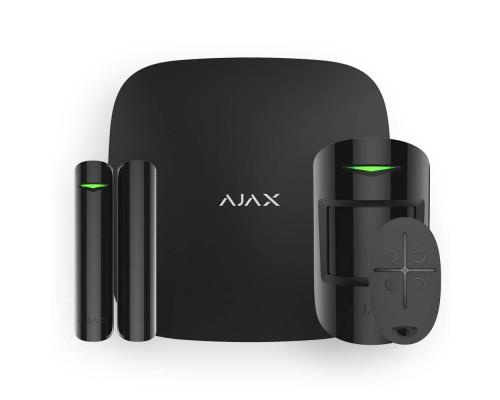 Комплект бездротової сигналізації Ajax StarterKit 2 (8EU) black з підтримкою датчиків з фотофіксацією тривог