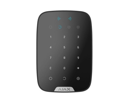 Беспроводная сенсорная клавиатура Ajax Keypad Plus (8EU) UA black со считывателем карт Pass и брелоков Tag