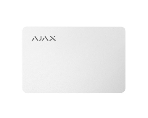 Захищена безконтактна картка Ajax Pass white (комплект 10 шт.) для клавіатури KeyPad Plus