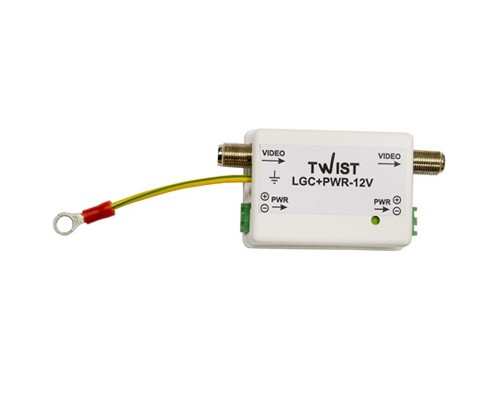 Грозозахист на коаксіал F-F Twist-LGC+PWR12V