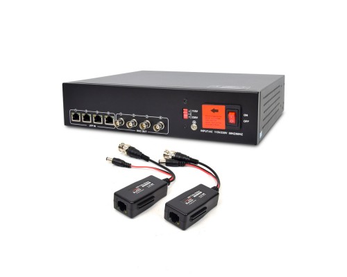 Активный 4-канальный приемник ATIS AL-1204 UHD видеосигнала и питания по UTP