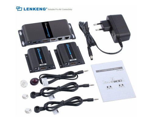 Разветвитель-удлинитель Lenkeng LKV712Pro 1*2 HDMI, ИК, CAT6, до 40 метров (LKV712Pro)